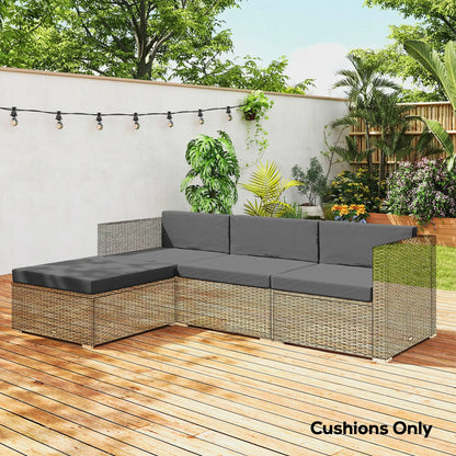Water-Repellent Outdoor Loveseat Cushion, 23.6" x23.6", Removable Covers, Grey Patio Chair Cushions at Gallery Canada