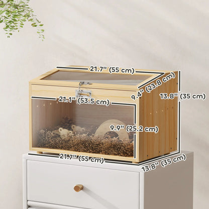 22"L Hamster Cage, Openable Top, Acrylic Windows, Small Animal Cage Hamster Cages at Gallery Canada