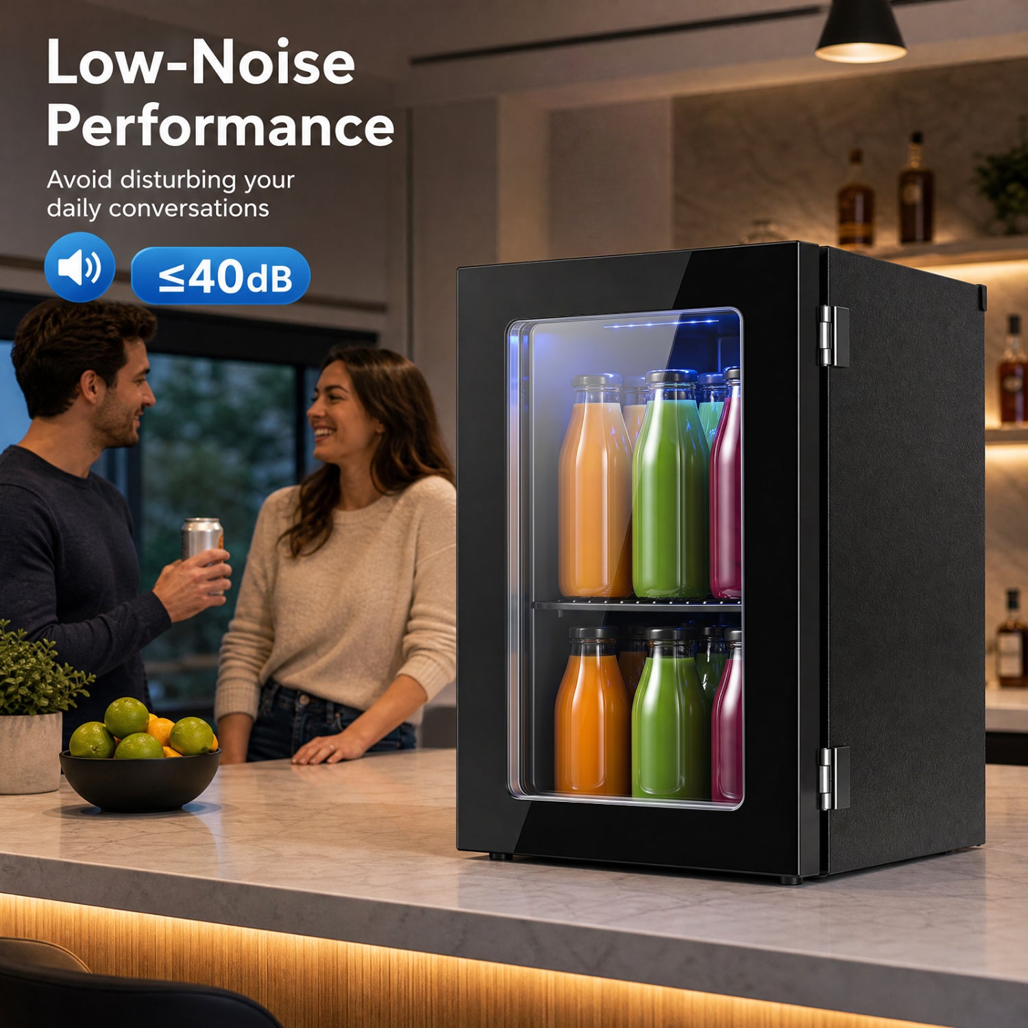 0.6 Cu.Ft Beverage Refrigerator, 24 Cans Countertop Mini Fridge, Black Refrigerators at Gallery Canada