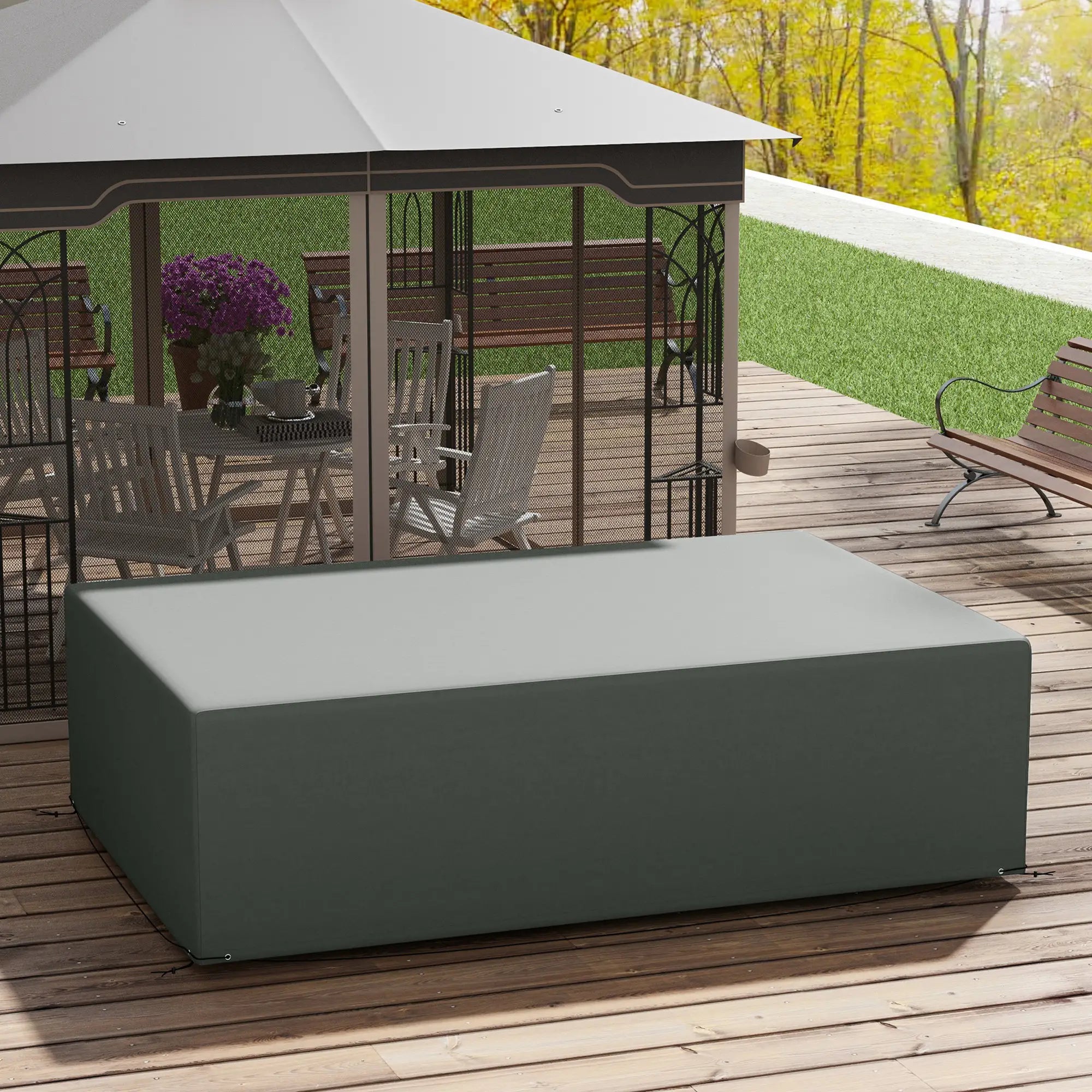 Waterproof Outdoor Sectional Sofa Cover, 97