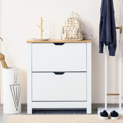 Shoe Storage Cabinet, 2 Flip Drawers, Adjustable Shelves, White Shoe Storage Cabinets & Racks at Gallery Canada