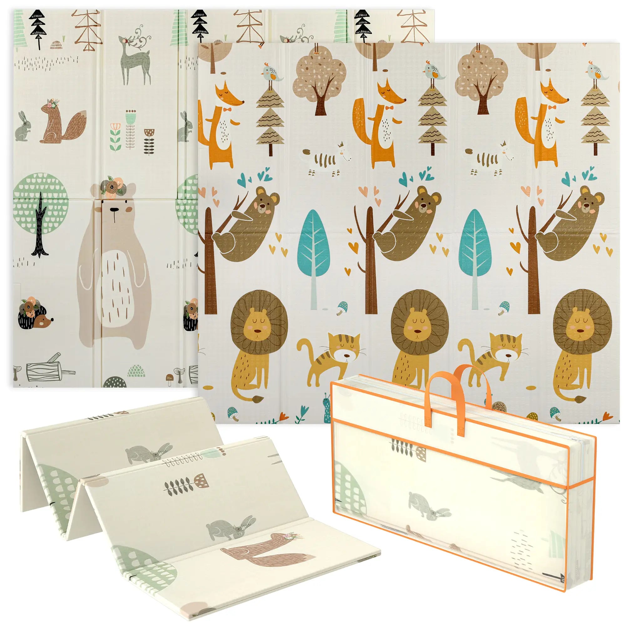 Double Sided Baby Play Mat, Reversible Waterproof, Animal Theme Kids Gym & Playmats at Gallery Canada