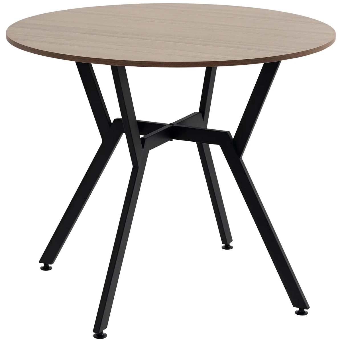 35" Round Dining Table, Modern Steel Frame, Brown Bar Tables & Dining Tables at Gallery Canada