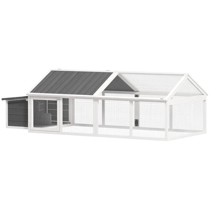 95"L Chicken Coop With Nesting Box, Wooden Roof, Side Door, For 4-8 Chickens Chicken Coops at Gallery Canada