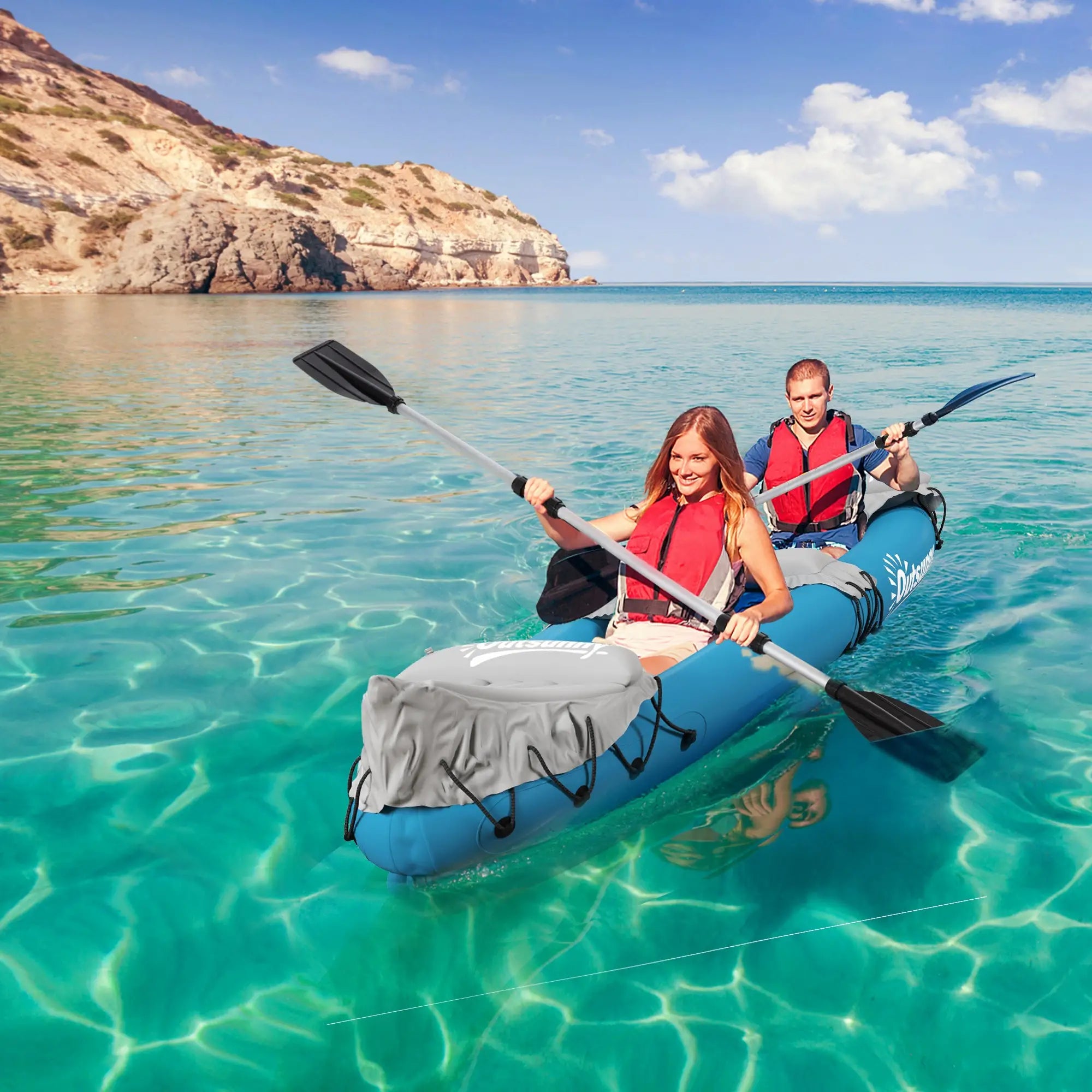 2 Person Inflatable Kayak with Pump and Aluminum Oars Water Sports & Boating Supplies at Gallery Canada