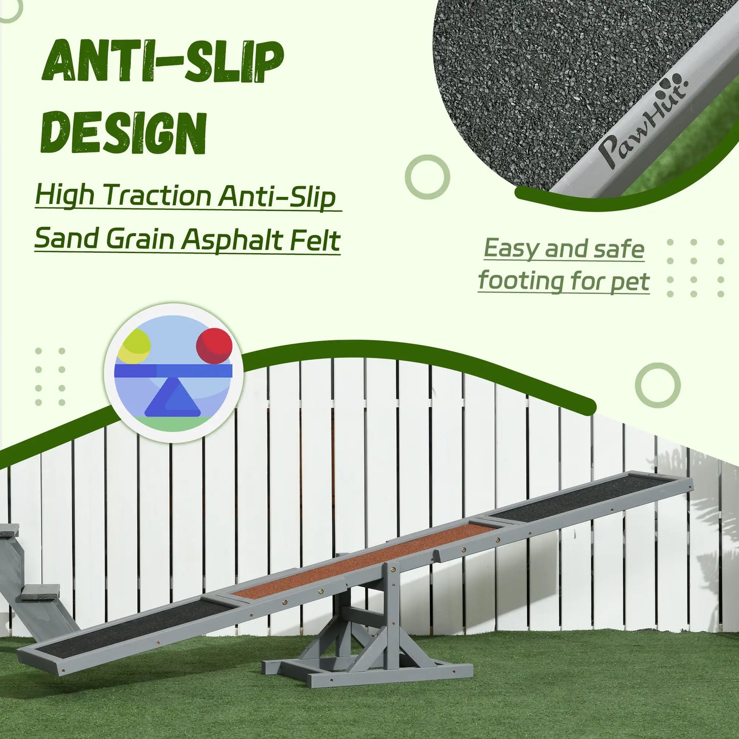 Wood Pet Seesaw, Dog Agility Training Equipment, Weather Resistant, Grey Dog Agility Training Equipment at Gallery Canada