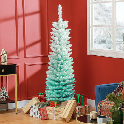 5ft Pencil Christmas Tree, Skinny Artificial, Gradient, Blue Pencil Christmas Trees at Gallery Canada