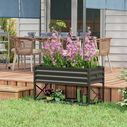Galvanized Raised Garden Bed, Metal Planter Box, Black Elevated Garden Beds at Gallery Canada
