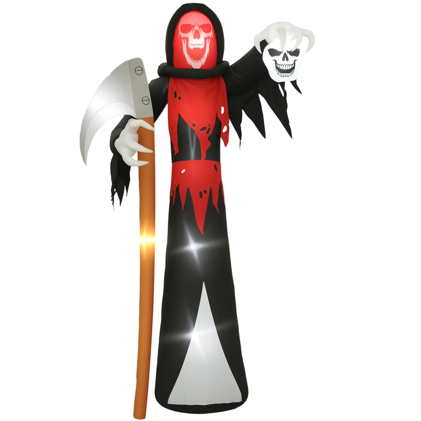 12 FT Halloween Inflatable Grim Reaper, Garden Decor with Lights Halloween Decorations Black, Red at Gallery Canada