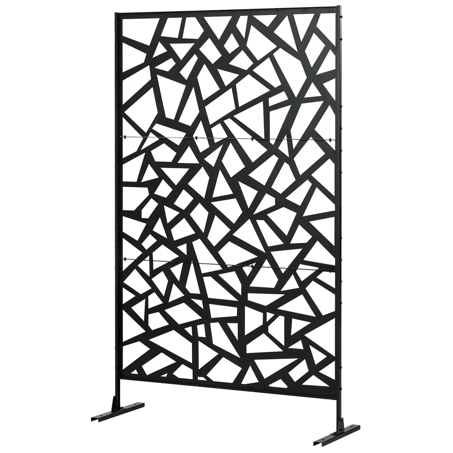 Garden Privacy Screen, Outdoor Metal Divider, Irregular Fence Style, Black Side Awnings at Gallery Canada
