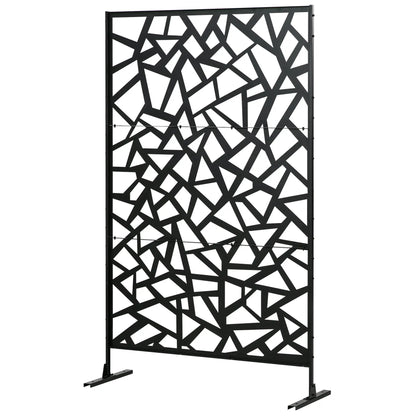 Garden Privacy Screen, Outdoor Metal Divider, Irregular Fence Style, Black Side Awnings at Gallery Canada