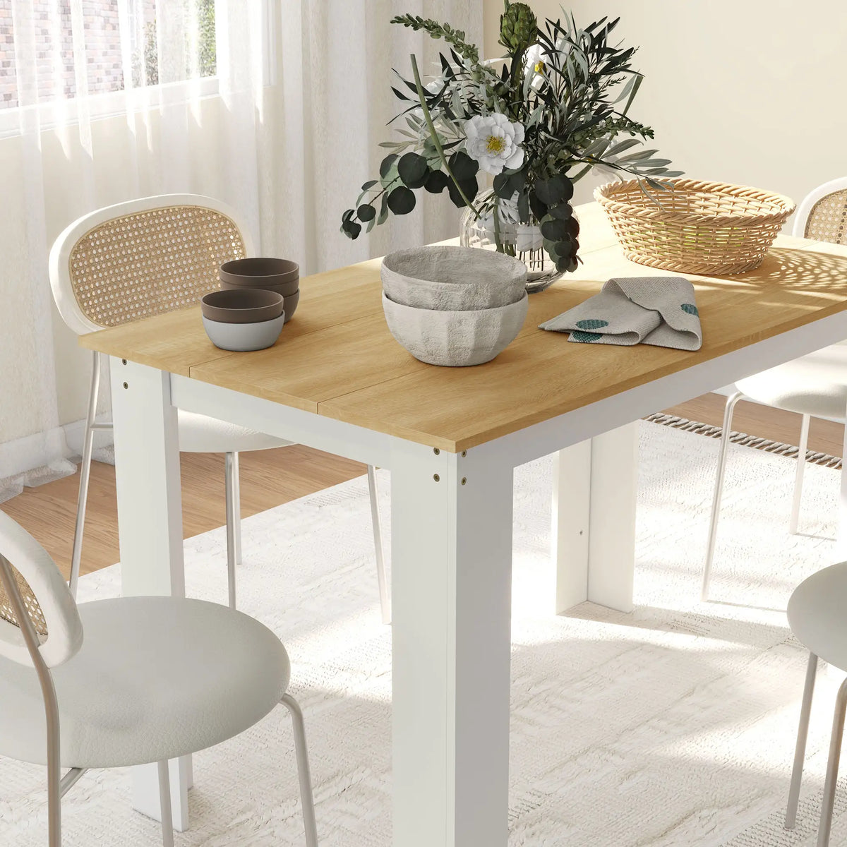 Kitchen Table for 4-6, Wood Effect Dining Table, Oak Bar Tables at Gallery Canada