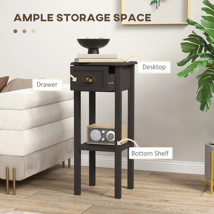 2-Tier Side Table with Drawer, Shelf, End Table for Living Room Side Tables at Gallery Canada