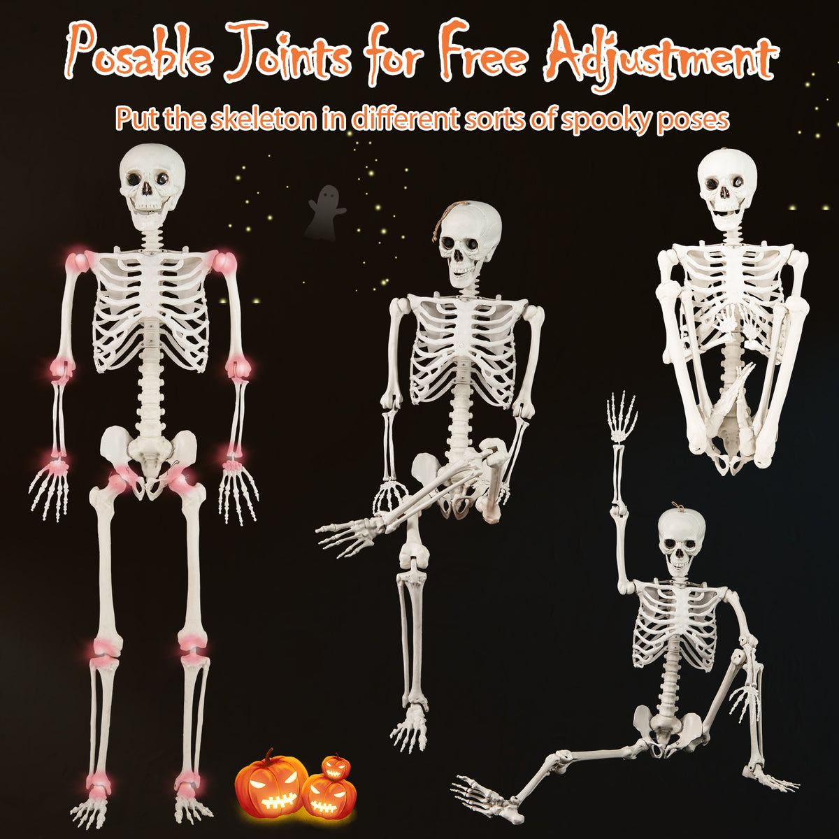 5.4 Ft Halloween Skeleton Decoration, White Halloween at Gallery Canada