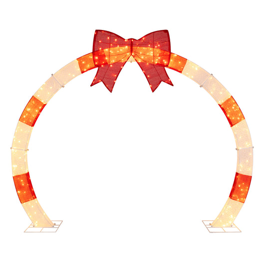 Christmas Archway With Large Bow, LED Lights, 10.4 Feet Christmas Decor & Accessories Options at Gallery Canada