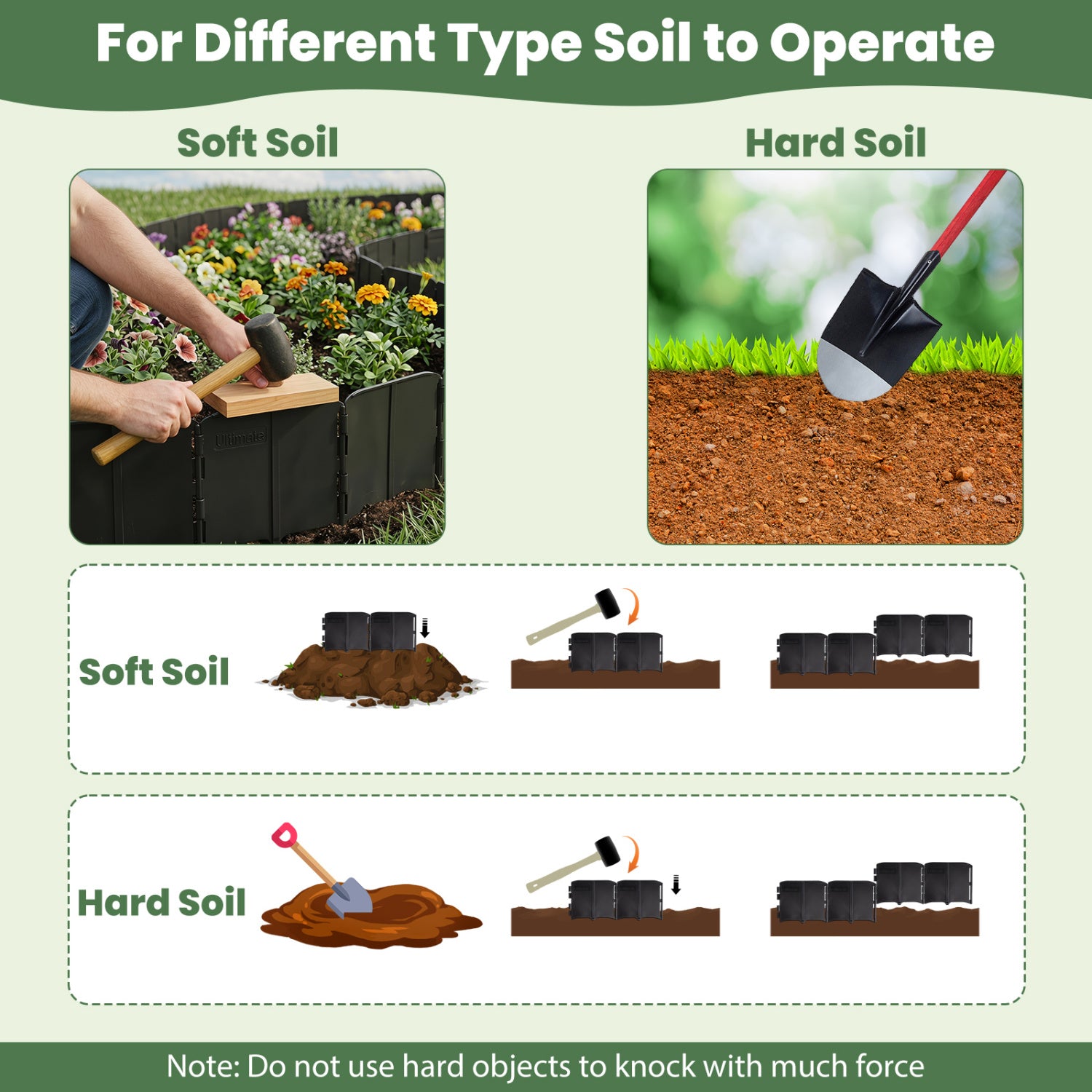 10.5 Ft 70 Pcs Garden Edging Borders, No Dig, Interlocking, Black Raised Garden Beds at Gallery Canada