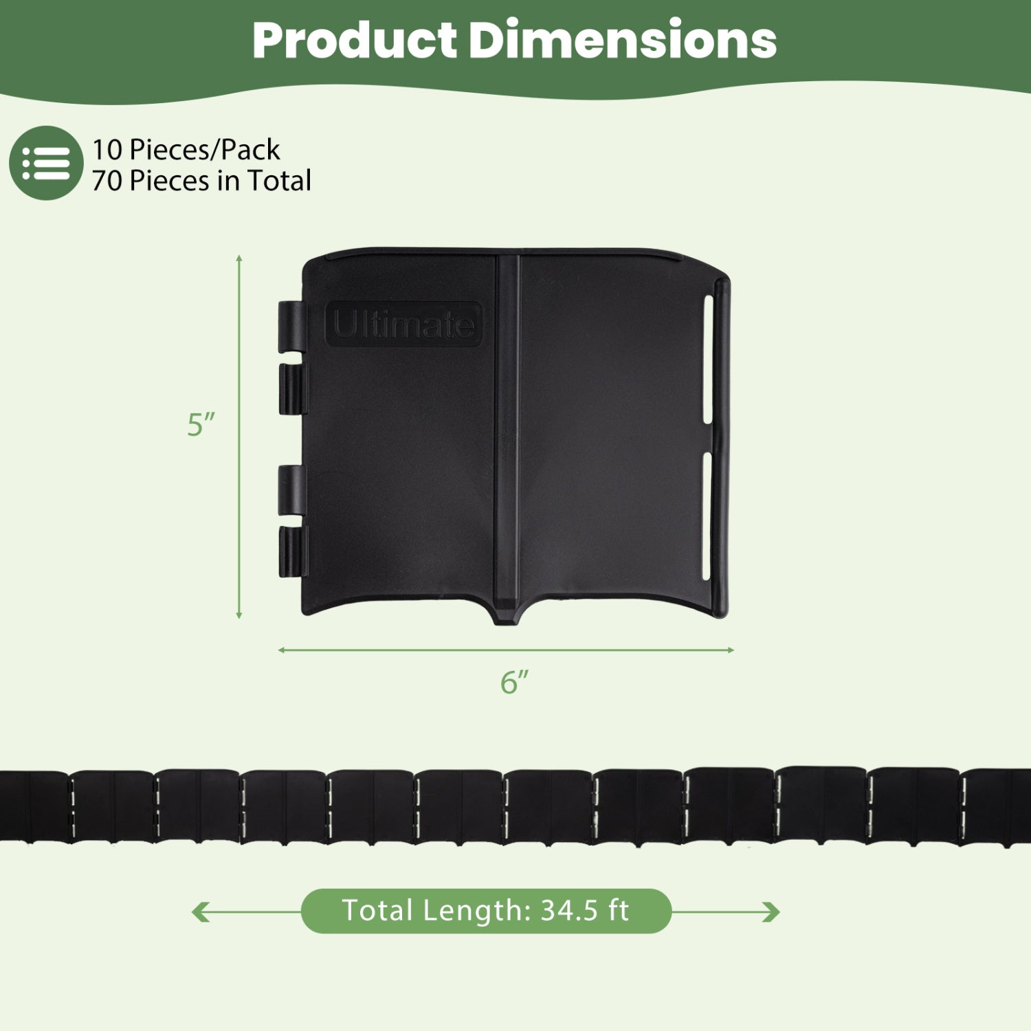 10.5 Ft 70 Pcs Garden Edging Borders, No Dig, Interlocking, Black Raised Garden Beds at Gallery Canada