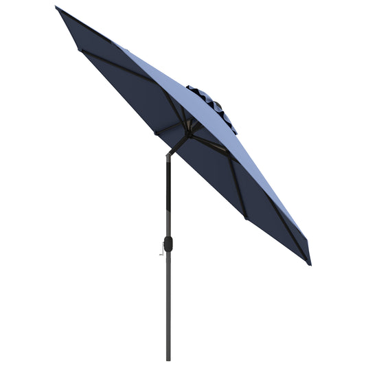 10 Feet Outdoor Patio Umbrella, Tilt Crank, Navy Outdoor Umbrellas Navy at Gallery Canada