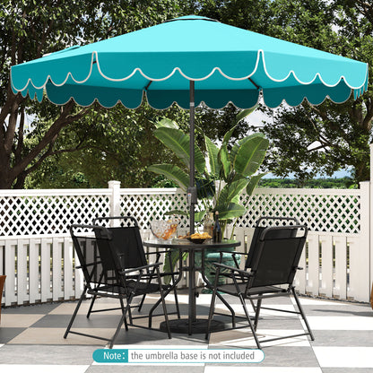 10 Feet Patio Umbrella, Crank Tilt Adjustment, Turquoise Outdoor Umbrellas at Gallery Canada