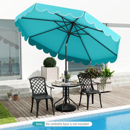 10 Feet Patio Umbrella, Crank Tilt Adjustment, Turquoise Outdoor Umbrellas at Gallery Canada