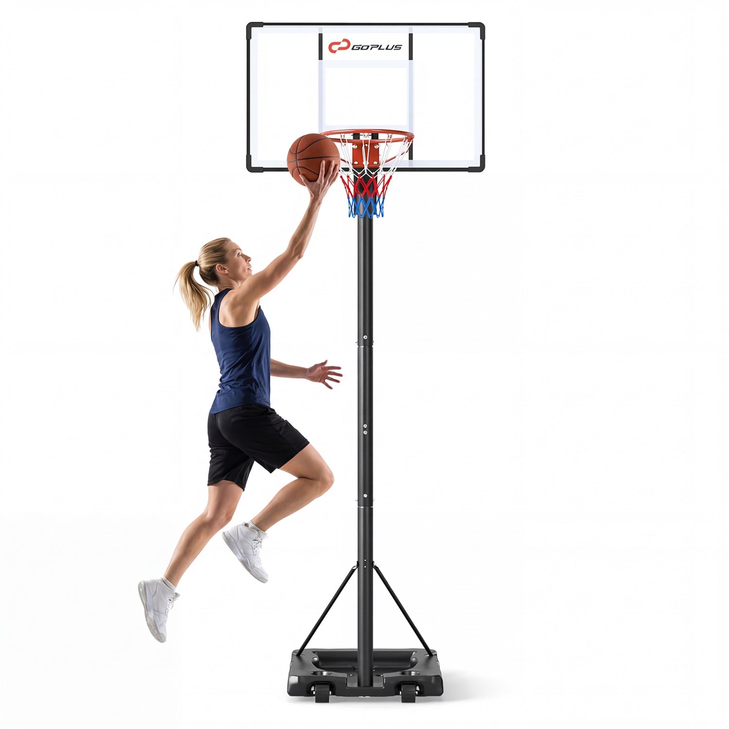 Portable Basketball Hoop, 10 Feet, Outdoor For Adults, Black Sport Equipments at Gallery Canada