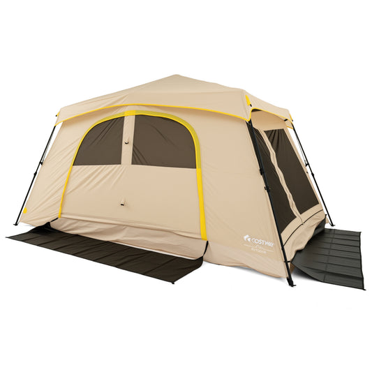 10 Person Instant Cabin Camping Tent with Rainfly 13 x 9 ft, Coffee Tents Coffee at Gallery Canada