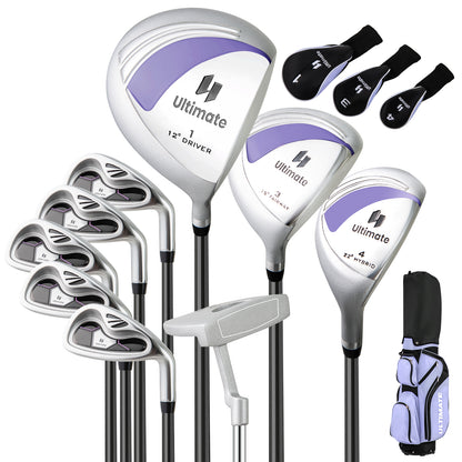 10 Piece Ladies Golf Club Set, Alloy Driver, Purple Golf at Gallery Canada