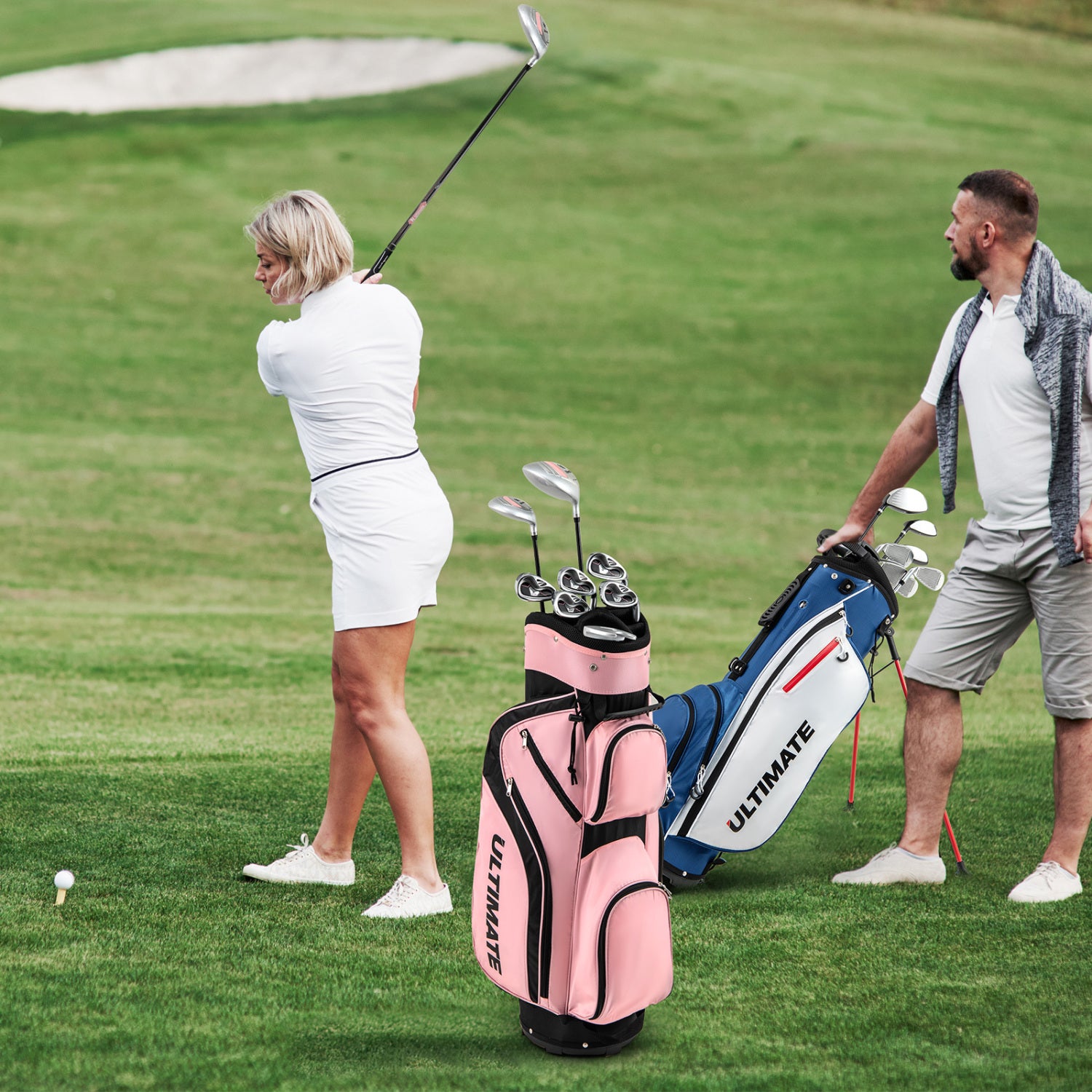 Women's Complete Golf Club Set, 10 Pieces, Alloy Driver, Pink Golf at Gallery Canada