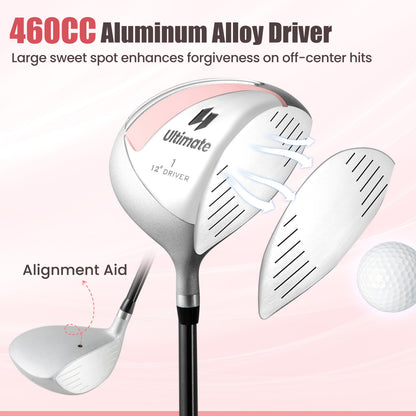 Women's Complete Golf Club Set, 10 Pieces, Alloy Driver, Pink Golf at Gallery Canada