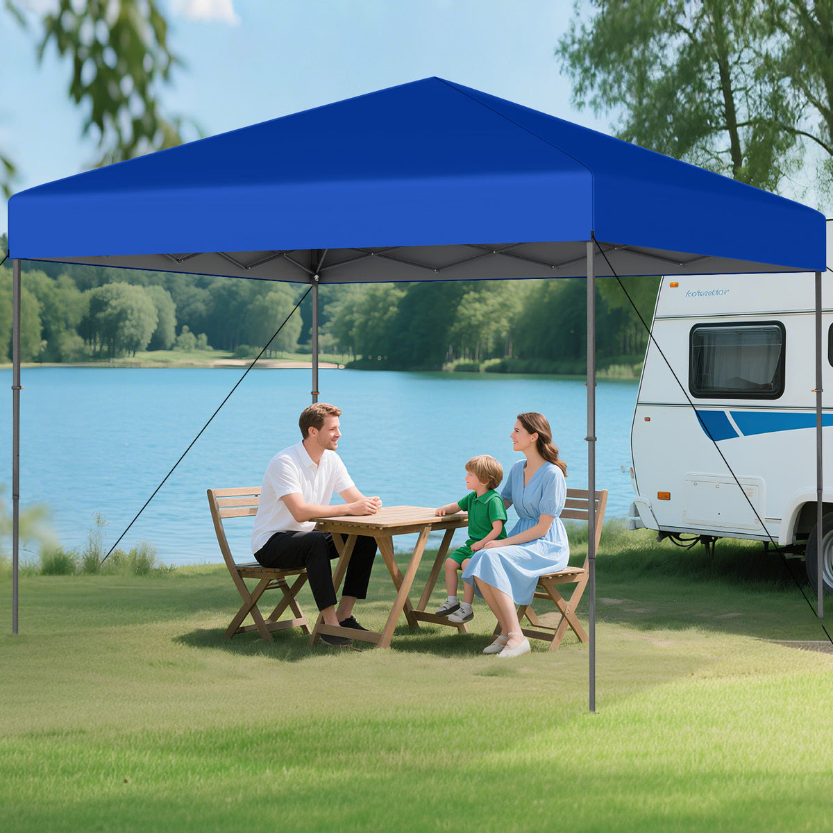 10 X 10 Feet Pop Up Canopy Tent, With Carrying Bag, Blue Canopies at Gallery Canada