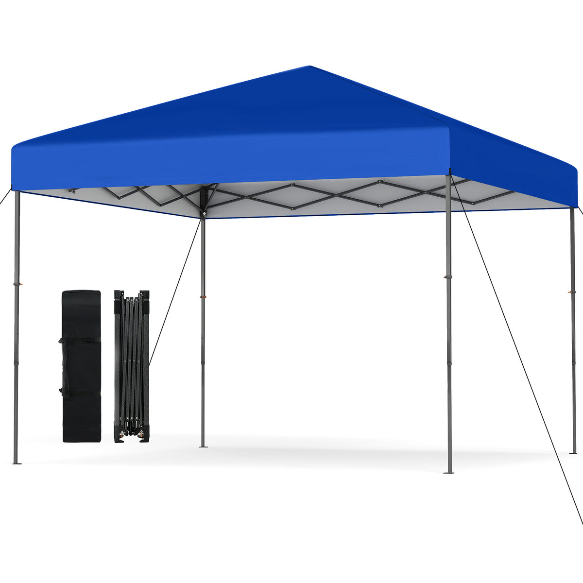 10 X 10 Feet Pop Up Canopy Tent, With Carrying Bag, Blue Canopies Blue at Gallery Canada