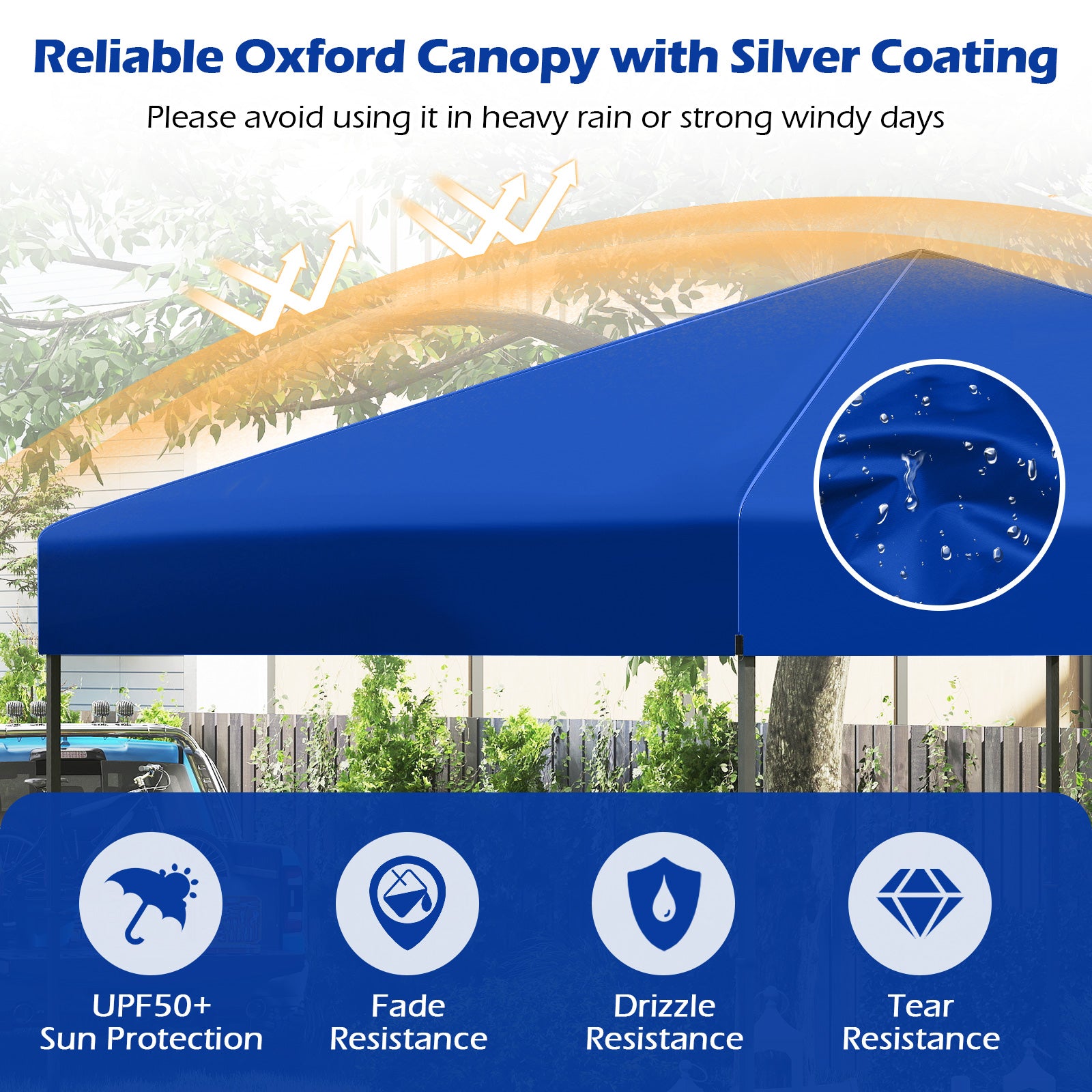 10 X 10 Feet Pop Up Canopy Tent, With Carrying Bag, Blue Canopies at Gallery Canada