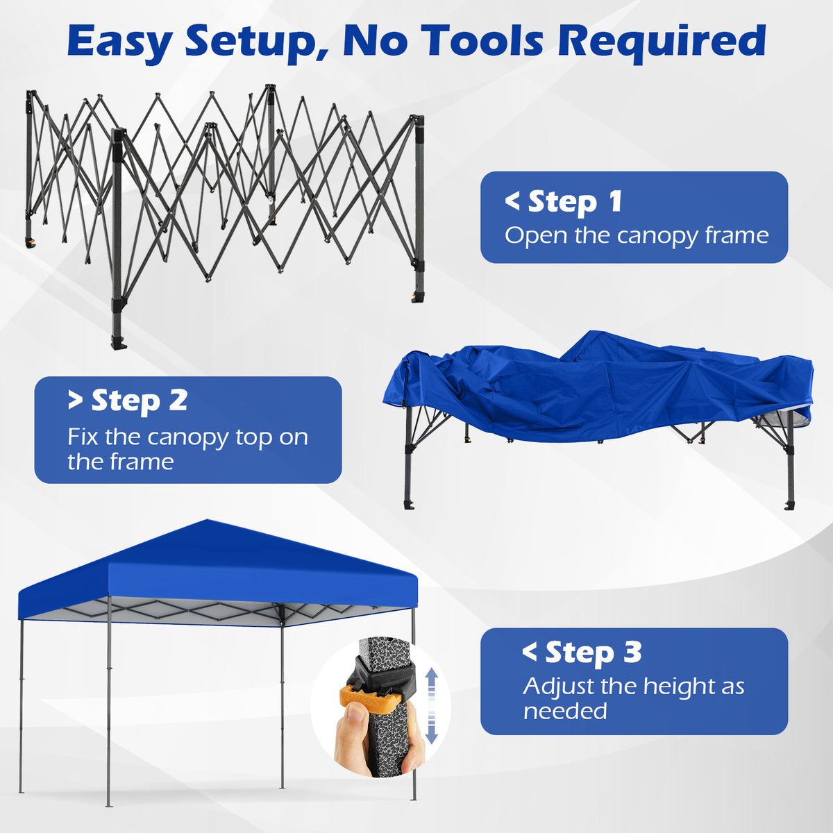 10 X 10 Feet Pop Up Canopy Tent, With Carrying Bag, Blue Canopies at Gallery Canada