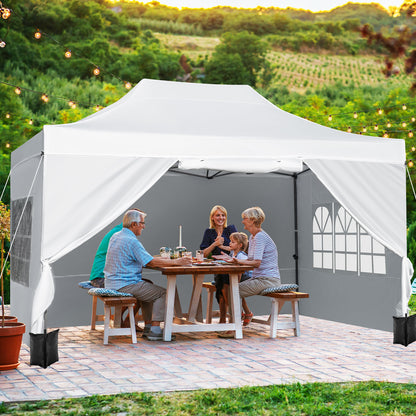 10 X 14 FT Pop Up Canopy Tent, Outdoor Patio Shelter, White Canopies at Gallery Canada