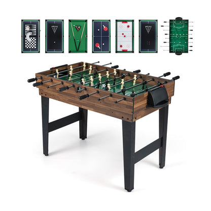 10-In-1 Combo Game Table Set, 50Inch Multi-Game, Brown Game Room at Gallery Canada