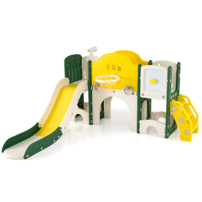 10 In 1 Toddler Slide Climber Playset, Indoor Playground, Yellow Climbers & Slides at Gallery Canada