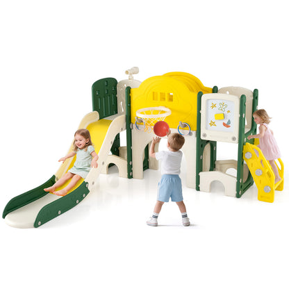 10 In 1 Toddler Slide Climber Playset, Indoor Playground, Yellow Climbers & Slides at Gallery Canada