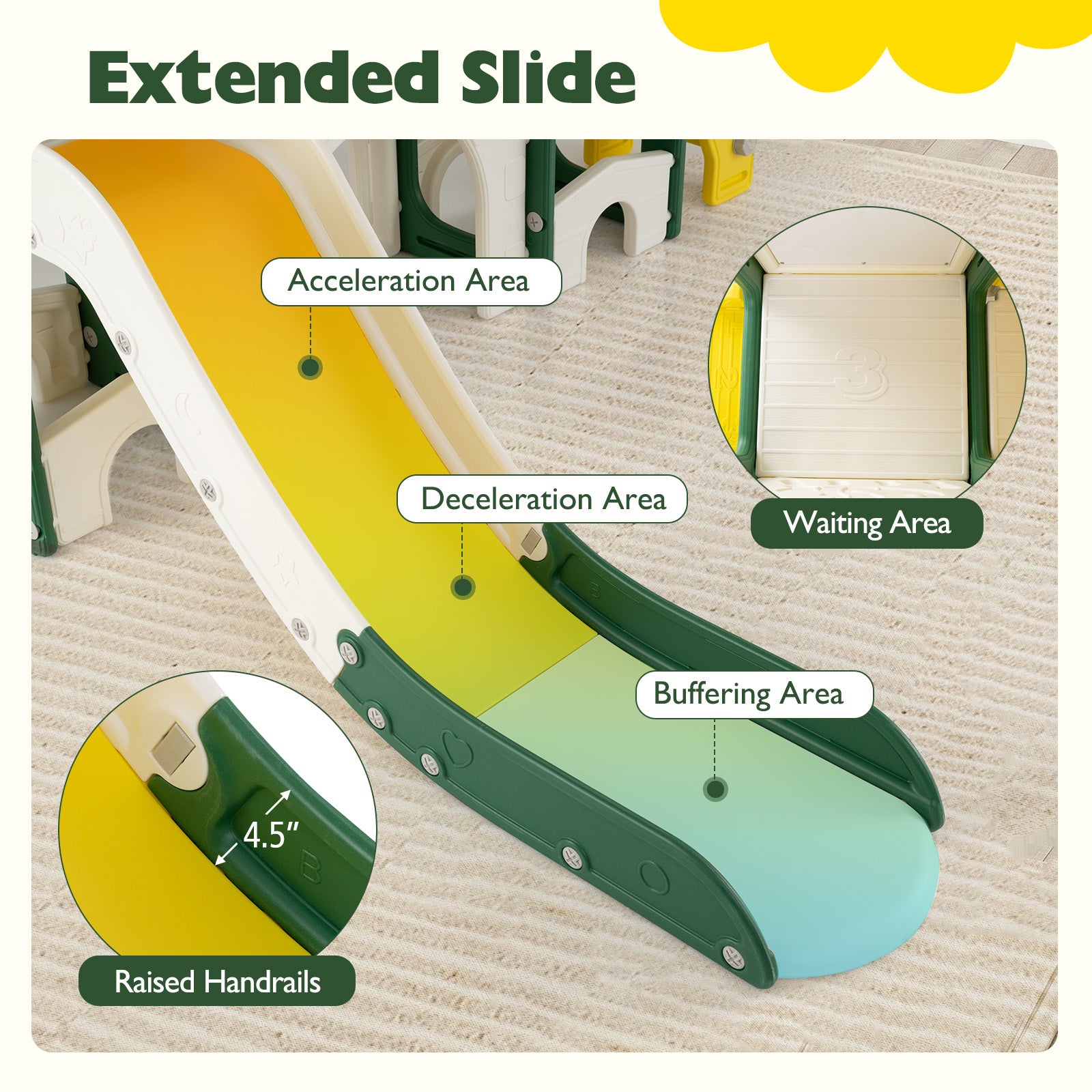 10 In 1 Toddler Slide Climber Playset, Indoor Playground, Yellow Climbers & Slides at Gallery Canada