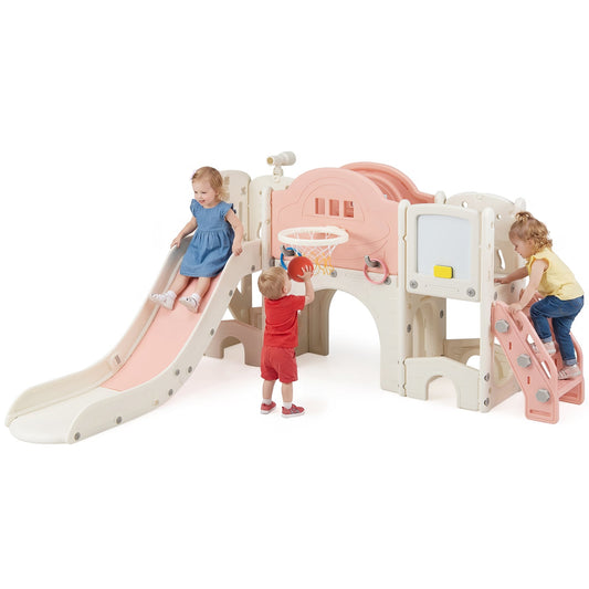 Toddler Slide Climber Playset, 10 In 1, Pink Climbers & Slides Pink at Gallery Canada