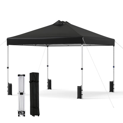 10 x 10 Feet Outdoor Commercial Pop Up Canopy Tent, Black Canopies Black at Gallery Canada