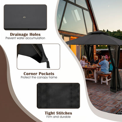 10 X 12 Ft Gazebo Replacement Top, Gray Gazebos at Gallery Canada