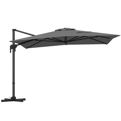 10x13 Ft Cantilever Patio Umbrella, Gray Outdoor Umbrellas Gray at Gallery Canada