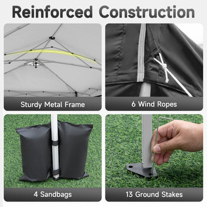 10x20 Ft Pop Up Canopy Tent with 6 Sidewalls, Black Tents at Gallery Canada
