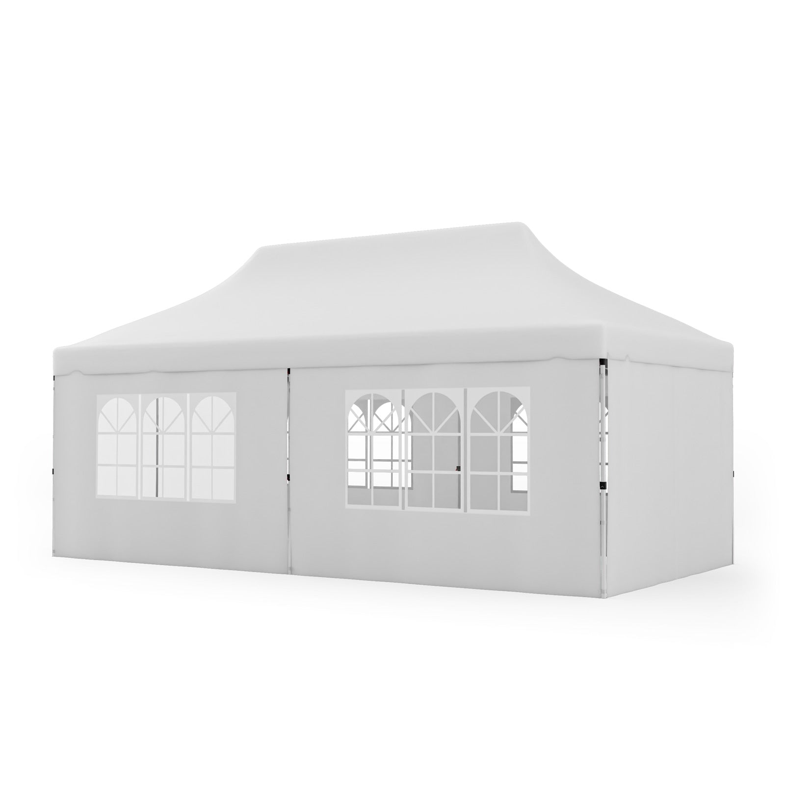 10x20 FT Pop Up Canopy With 6 Sidewalls, Windows, Carrying Bag, White Canopies at Gallery Canada