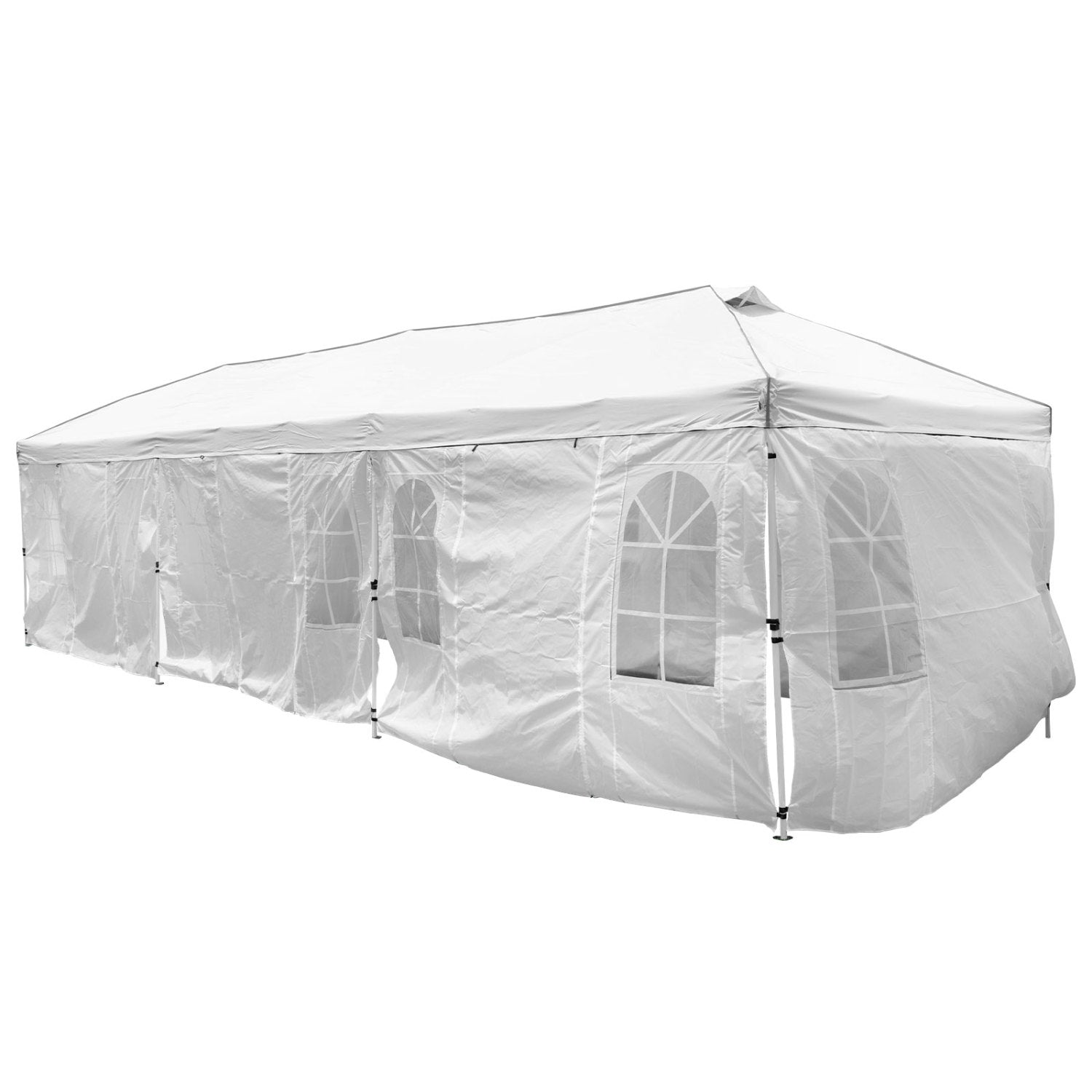 10x30 FT Pop Up Canopy Tent, 8 Sidewalls, Adjustable Height Canopies White at Gallery Canada