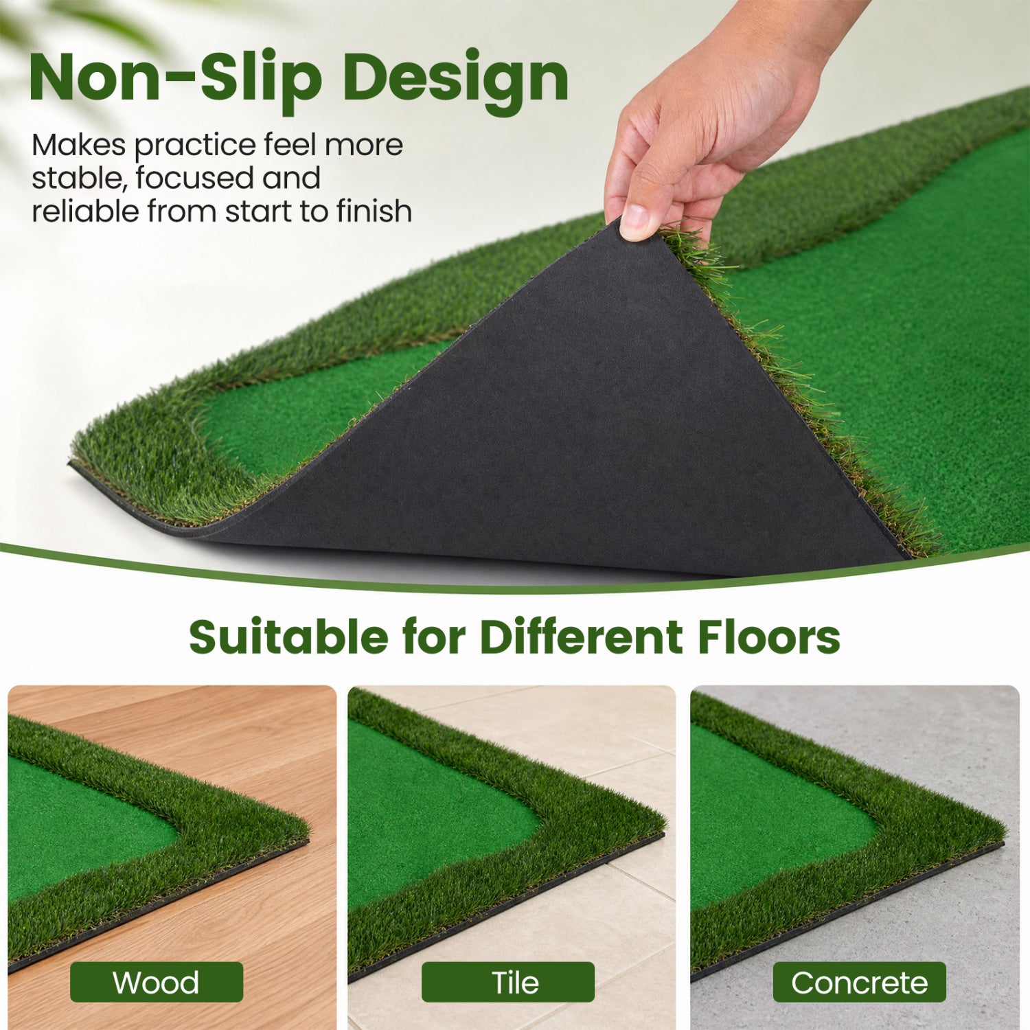 Golf Putting Green, 3 Hole Cups & Flags Golf at Gallery Canada