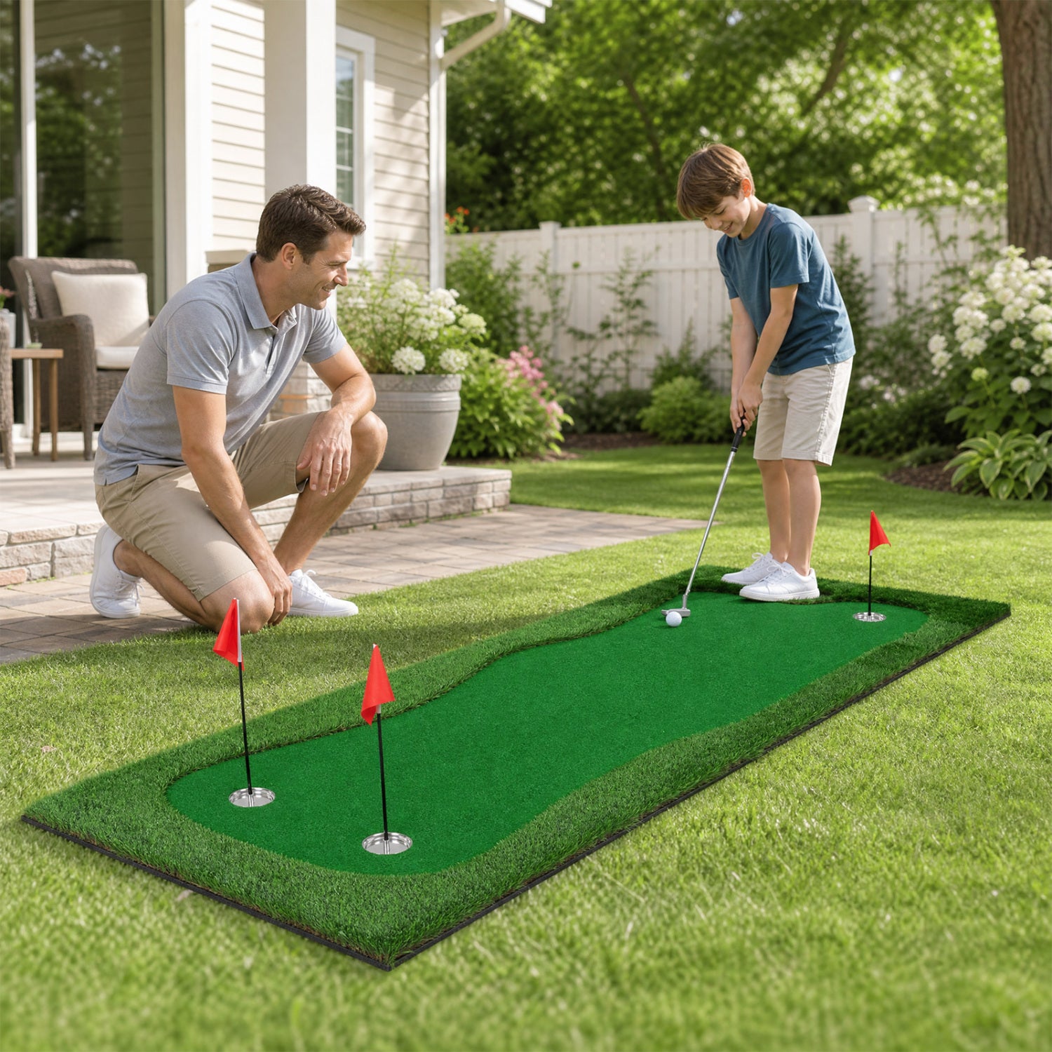 Golf Putting Green, 3 Hole Cups & Flags Golf at Gallery Canada