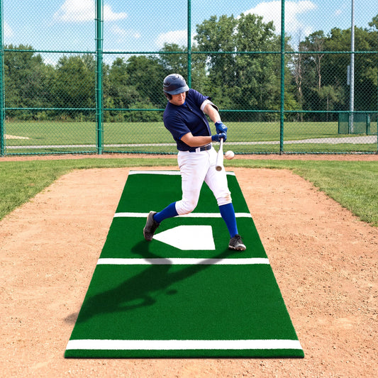 10 x 3.8 ft Baseball Softball Hitting Mat, Home Plate, Green Golf Green at Gallery Canada