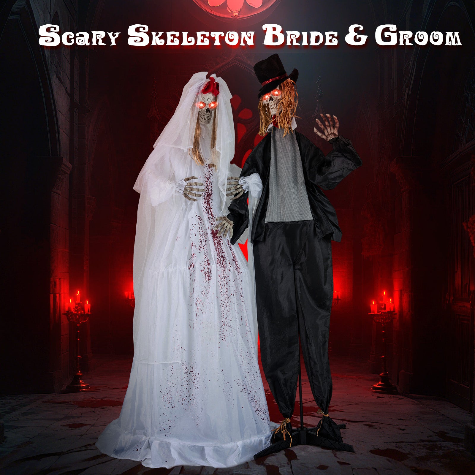 7.2 FT Animatronic Standing Bride, Haunted House Decoration Halloween at Gallery Canada
