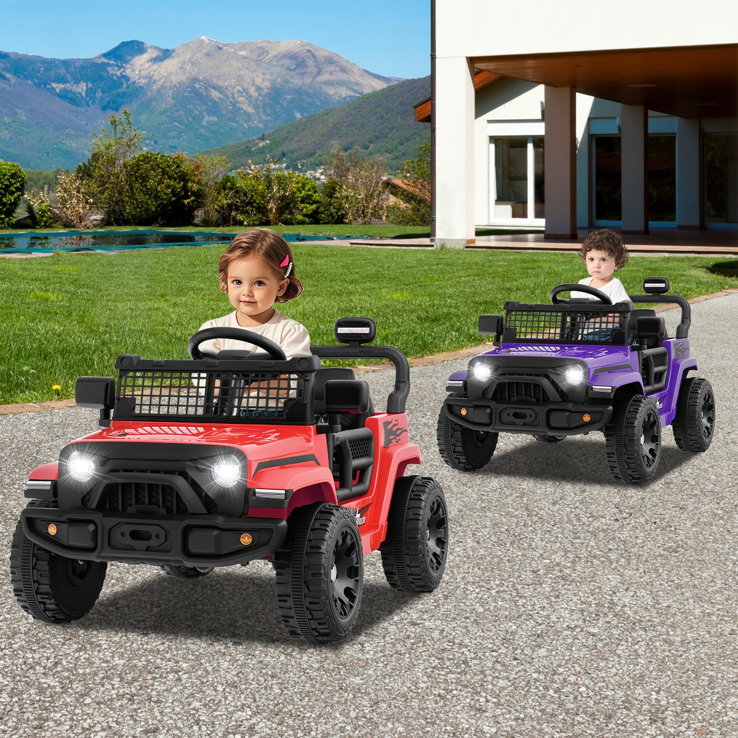 12V Kids Ride On Truck Car, Battery Powered Electric Vehicle, Red Powered Ride On Toys at Gallery Canada